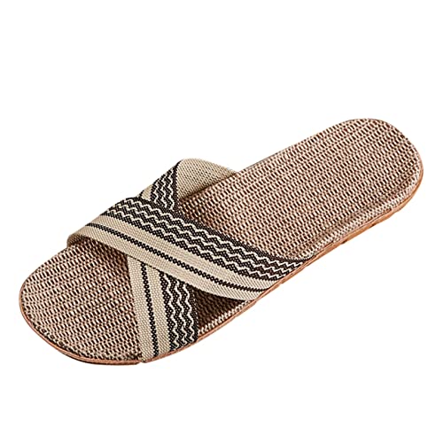Cocila Sandalias De Playa Casual Cómodas Zapatos Zapatillas para Damas Mujer, Transpirables, La Playa, Sin Cordones, Planos, Informales, Botines Mujer Baratos (Coffee, 40-41) Suelo Goma
