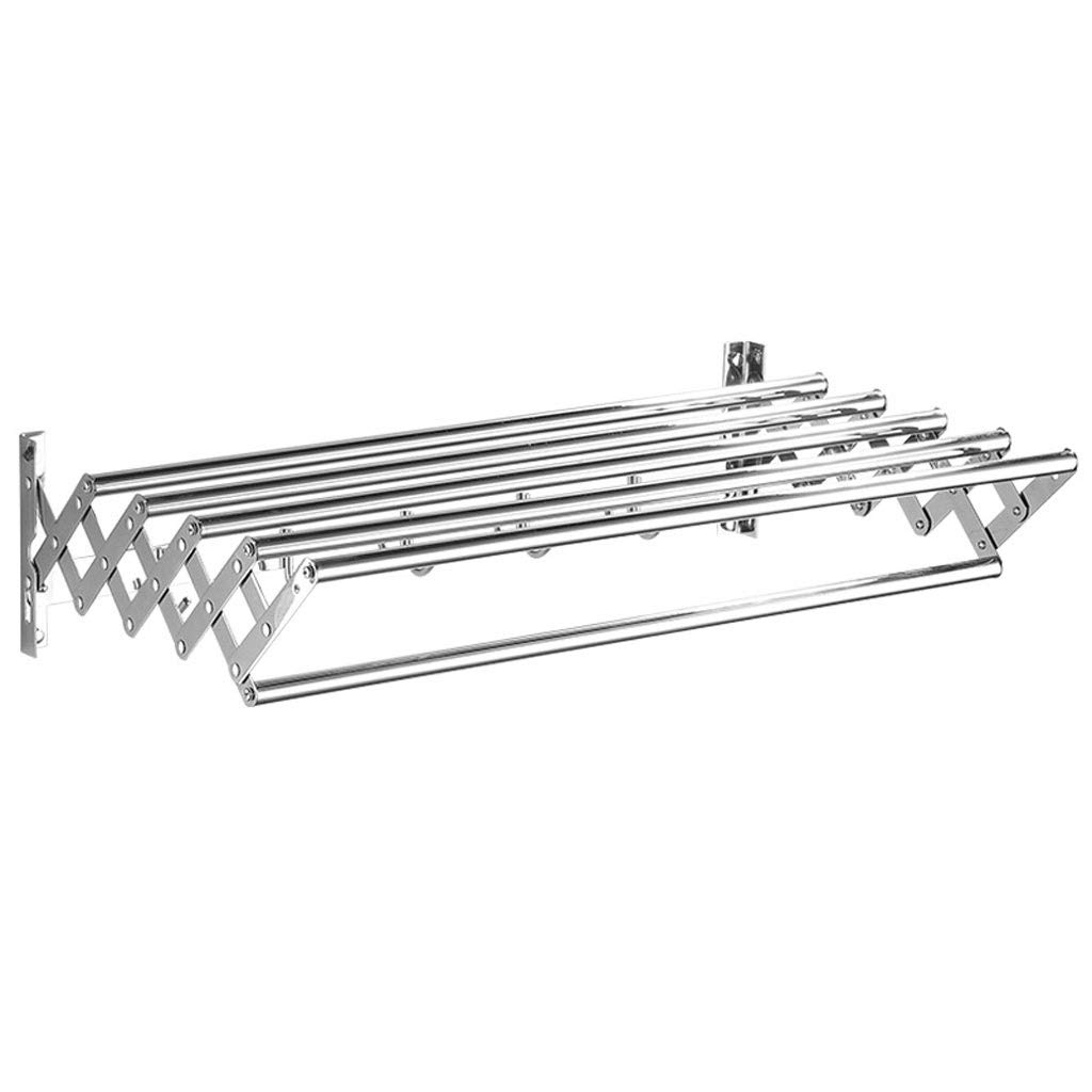 Airer Stoffhandtuch-Trockenständer 40-70 cm 6-Schienen-Wäschetrockner Badezimmer Balkon Toilette Duschraum Faltende Push-Pull-Wäscheleine Einziehbare Hakenstange Platzsparend (Size : 40cm) little