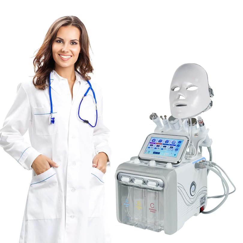 Macchina Hydrafacial 7 in 1, Dispositivo Facciale a Ossigeno per Cura del Viso, Multifunzionale per Casa e Salone di Bellezza