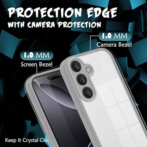 Image of V-TAN Back Cover for Samsung S24 Compatible Case, Transparent Clear, TPU, Camera Protective Shockproof Cover (Gray)