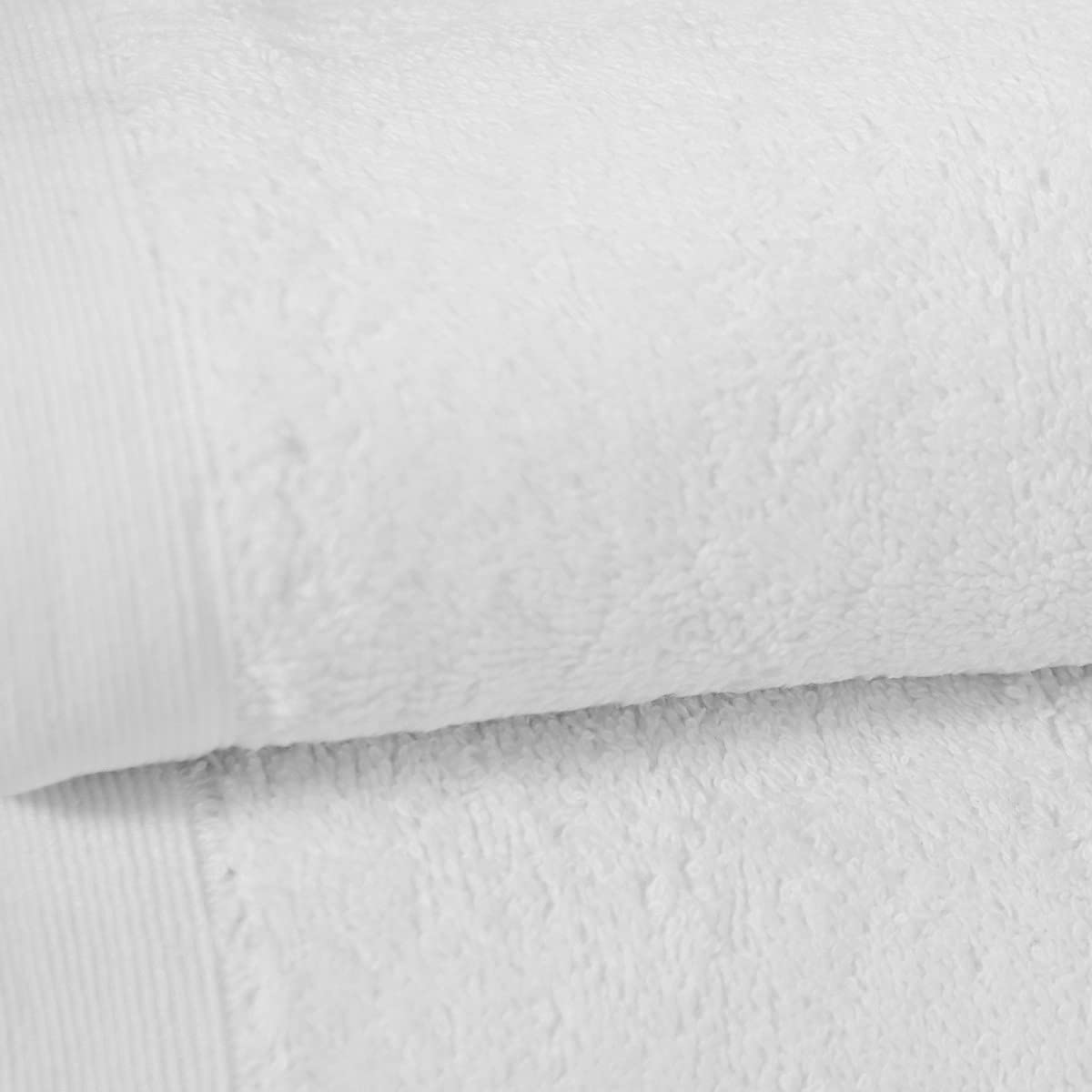 Sensei La Maison du Coton Set of 2 Hand Towels 500 GR/m² Studio, White, 50x90 cm - Image 2