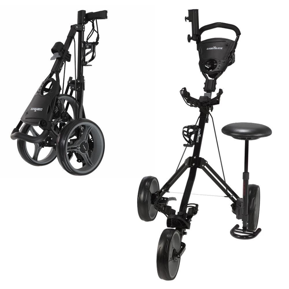 Golf X-Treme Carrito de Golf 3 Ruedas con Asiento Negro/Gris