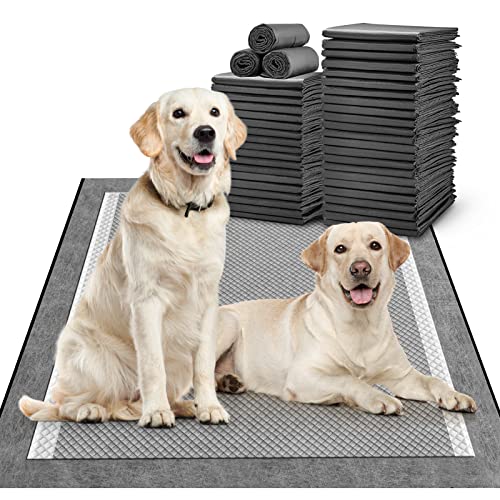 Image of MIZOK Pee Pads for Dogs Charcoal Disposable No Leak XL Large 30x36in 35Ct | High Capacity Carbon Absorption, Ultimate Odor Control, Heavy Duty Pee Pads, Perfect for Large Breeds and Overnight Use