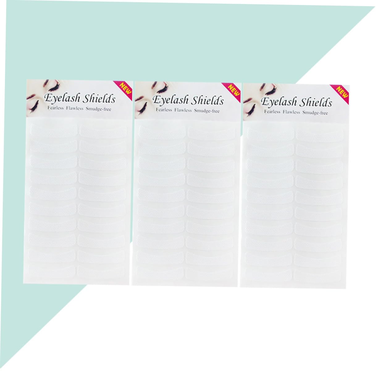 Beavorty Eye Pads Lash Extensions 3 Pack Thin Eyelash Stickers Under Eye Stickers Set for Women