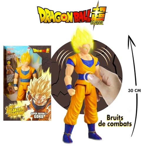 Bandai Dragon Ball Super Figurine à Fonction 30 cm Super Saiyan 2 Goku Licence Officielle Dragon Ball Grande Figurine Sparking Goku Son et Lumière Jouet Enfant et + 38566 - vue 3