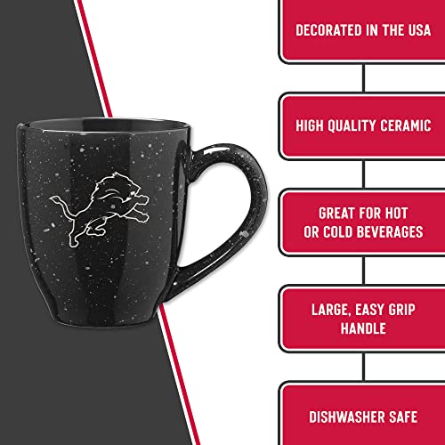 Image of Rico Industries NFL Football 16 oz Team Color Laser Engraved Speckled Ceramic Coffee Mug