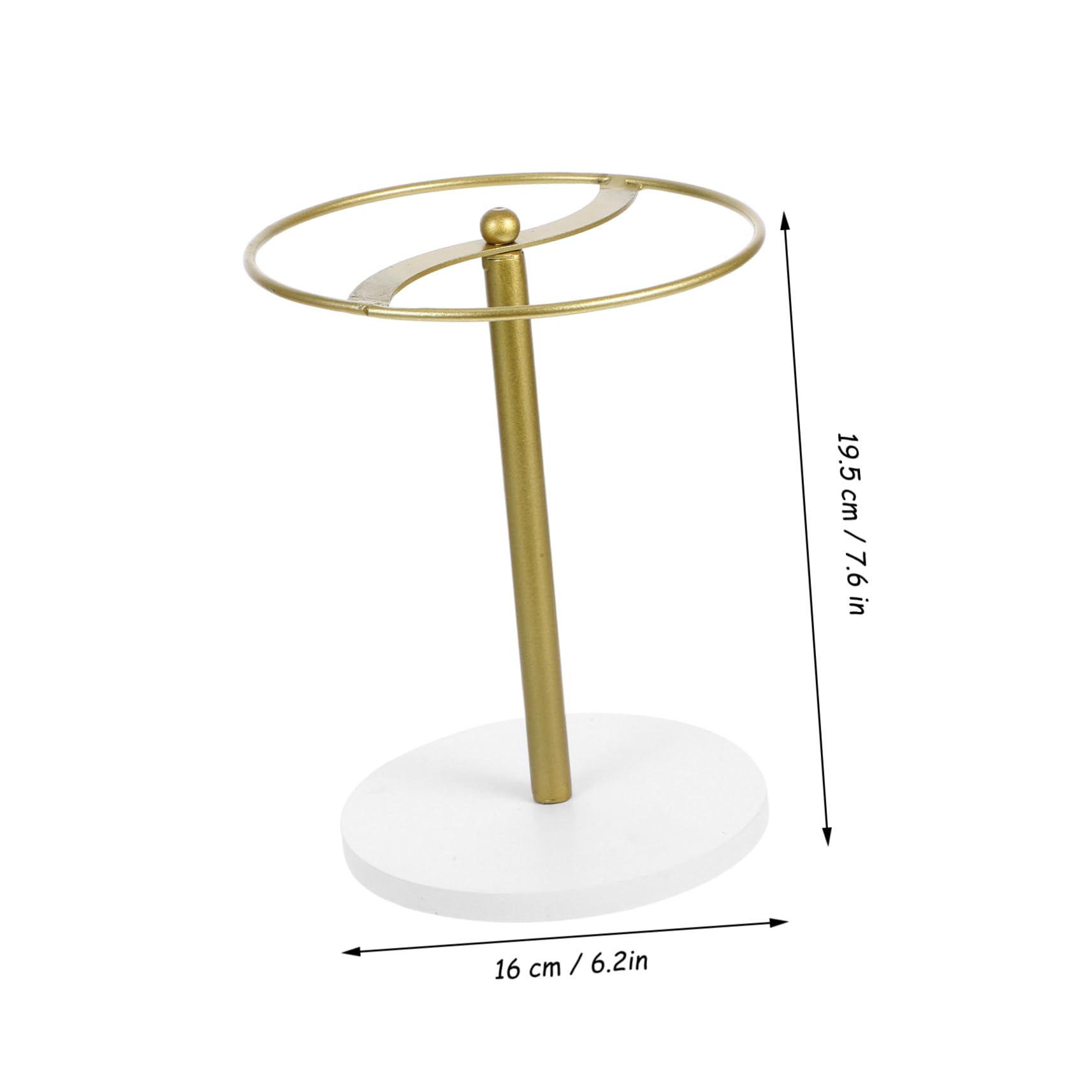 FUNOMOCYA Versatile Metal Hanging Frame Rotating Sunglasses Stand Wooden Base Eyeglass Organizer