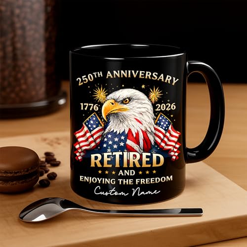 Taza de cerámica patriótica personalizada 11oz miniatura 5