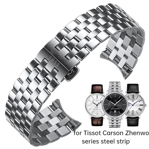 Bracelet de poignet 20mm en acier pour Tissot Carson T122410a