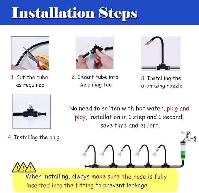 Automatic Drip Irrigation System Kit, 360° Adjustable Garden Watering System, Bendable Copper Sprayer for Efficient Plant Irrigation, Easy Setup Garden Equipment