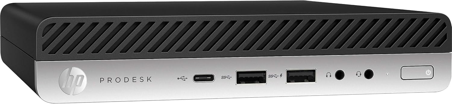 HP EliteDesk 800 G3 Desktop Mini‌ Ordenador de sobremesa, Intel Core i5-7500T, 8 GB de RAM, SSD de 256 GB, Teclado US QWERTY, Windows 11 Pro (reacondicionado)