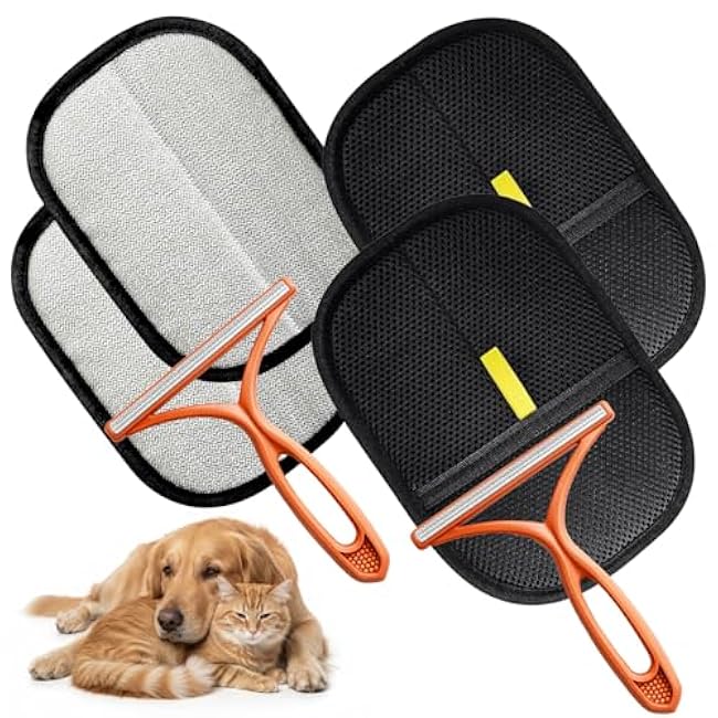 Reusable Electrostatic Pet Hair Remover Glove, Black Mesh Grooming Mitt, Magic Brush Glove Pet Hair Tool for Dogs and Cats.-YlSxNcPV