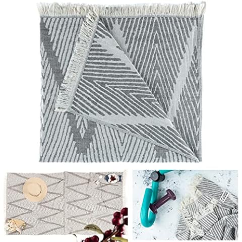 ARTY HOME Hamamtuch Strandtuch Saunatuch - Badetuch Duschtuch Sporthandtuch Handtuch Reisehandtuch Doppellagig 100% Baumwolle Oeko-TEX schnelltrocknend saugfähig leicht groß Unisex weich 170 x 90 cm Cover