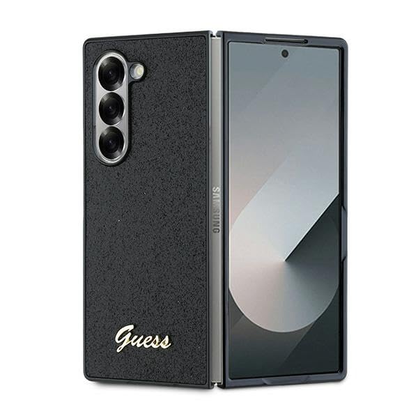 CG Mobile Guess GUHCZFD6HGGSHK Étui pour Z Fold6 F956 Noir 4G Glitter Script