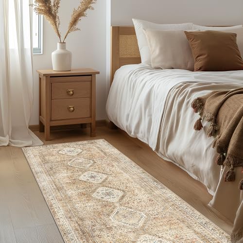 GENIMO 2x5 Non Slip Hallway Runner Rug, Machine Washable, Thin & Low Pile Lightweight for Kitchen, Laundry, Entryway, Bedroom & Living Room