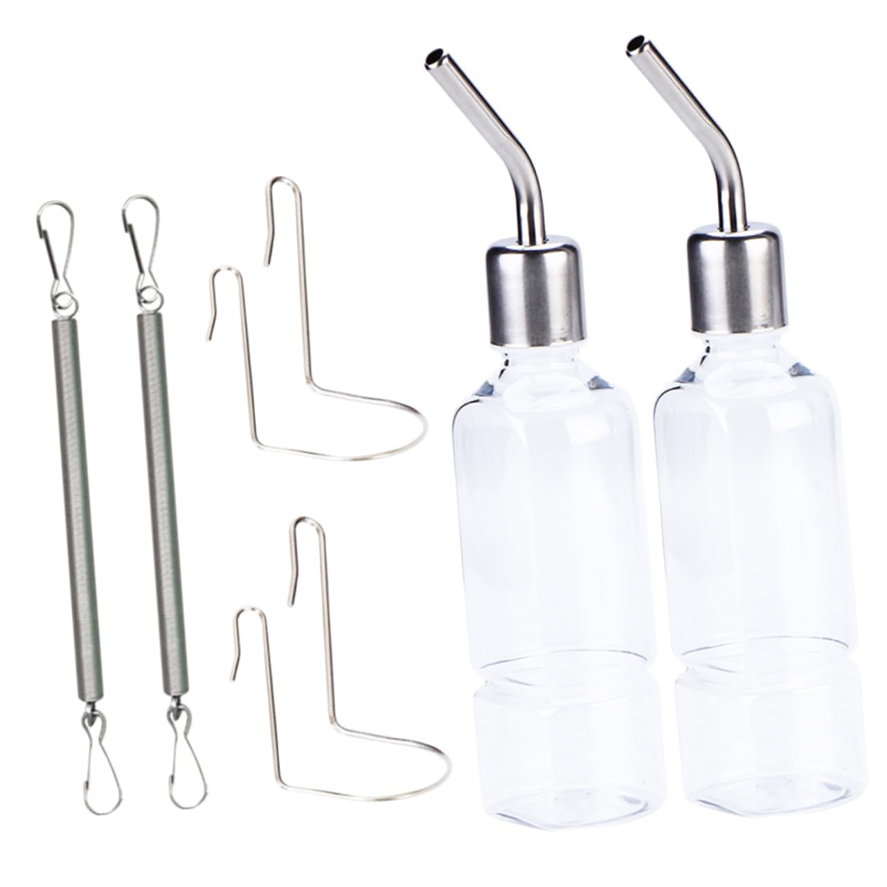 ORFOFE 6pezzi Borraccia Per Animali Domestici Dispenser Appeso Per Conigli Criceti e Porcellini Design Inossidabile Facile Da Installare e Antileak