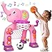Toddler Basketball Hoop & Soccer Goal Sports Toys for 1 2 3 Years Old Girls Boys, Montessori Toys, Interactive Musical Toy with Lights, Christmas Birthday Gifts for Baby Kids Age 12-18 Months(Pink）