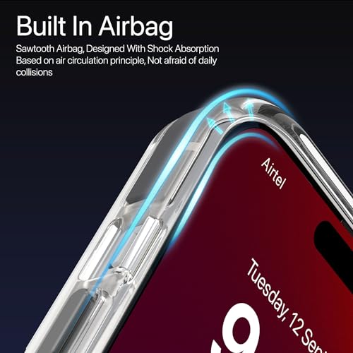 Image of Vaku Luxos Apex Series Back Cover Case for iPhone 15 Plus Metal Frame Camera Bump Scratch Resistant Slim Thin Military-Grade Protection - White