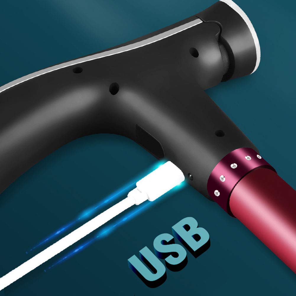 BJH Bastón con luz LED Función de Radio portátil Carga USB Muleta para Caminar 5 Bastón para Caminar de Altura Ajustable para Hombres Mujeres Personas Mayores discapacitadas y ancianas Interesting
