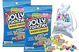 Hard Candy 2 Bags (3.8 oz) | Individually Wrapped Assorted Fruit Flavors - Apple, Blue Raspberry, Cherry, Watermelon and Grape | Cholesterol-free Fat-free | Soko Smiles Pocket Bag Included