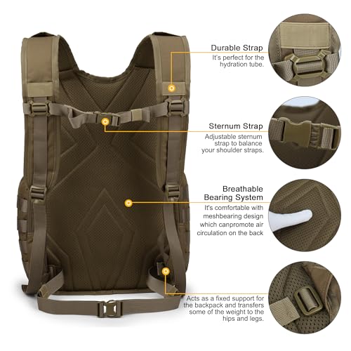 Image of Mardingtop 25L Tactical Backpacks Molle Hiking daypacks for Camping Hiking Military Traveling Motorcycle