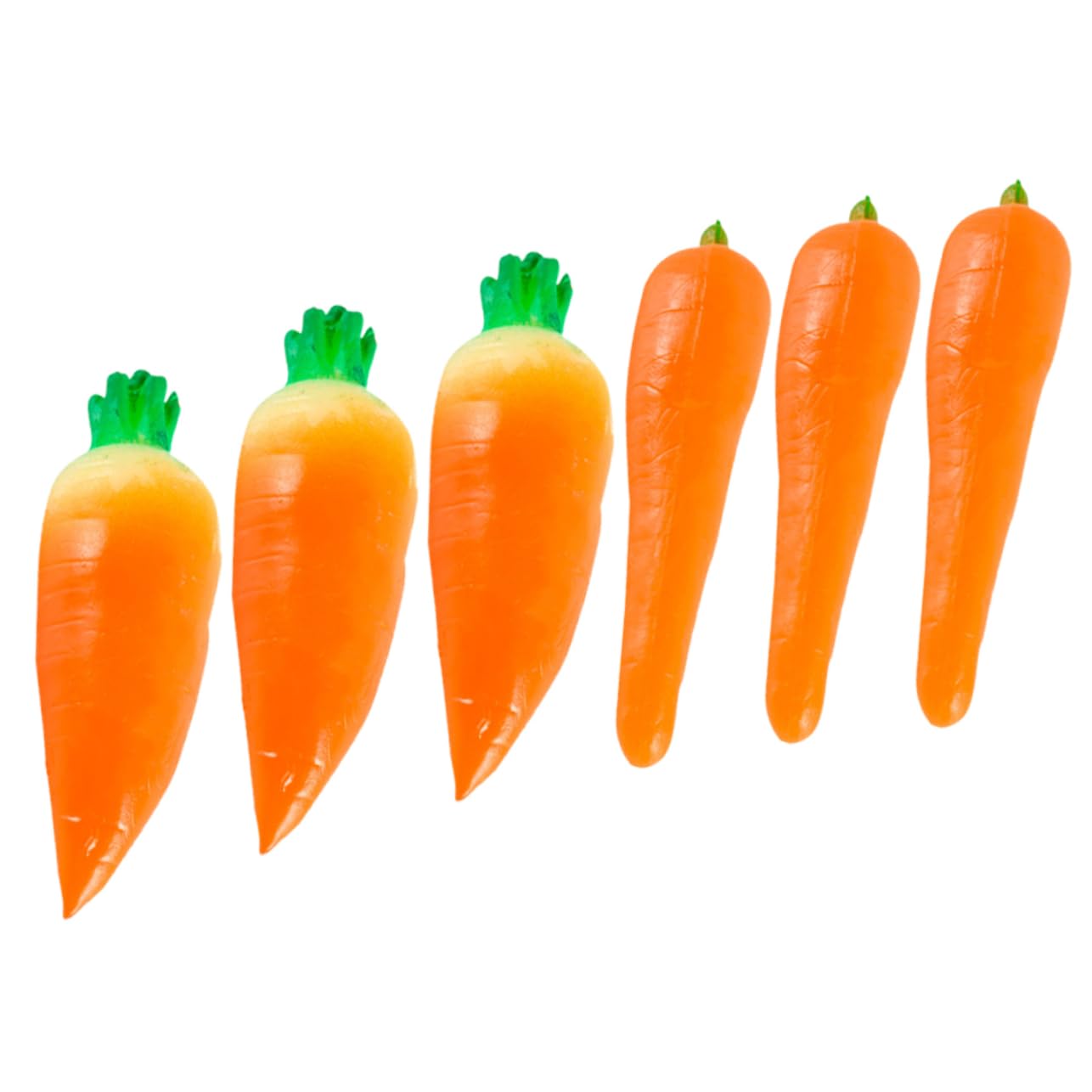 Hemoton 6pcs Mini Carrots Home Kitchen Fake Vegetables Simulated Small Carrots Fake Carrots Artificial Carrot Ornaments PVC Carrots Small Simulation Carrots Artificial Carrots Party Favor