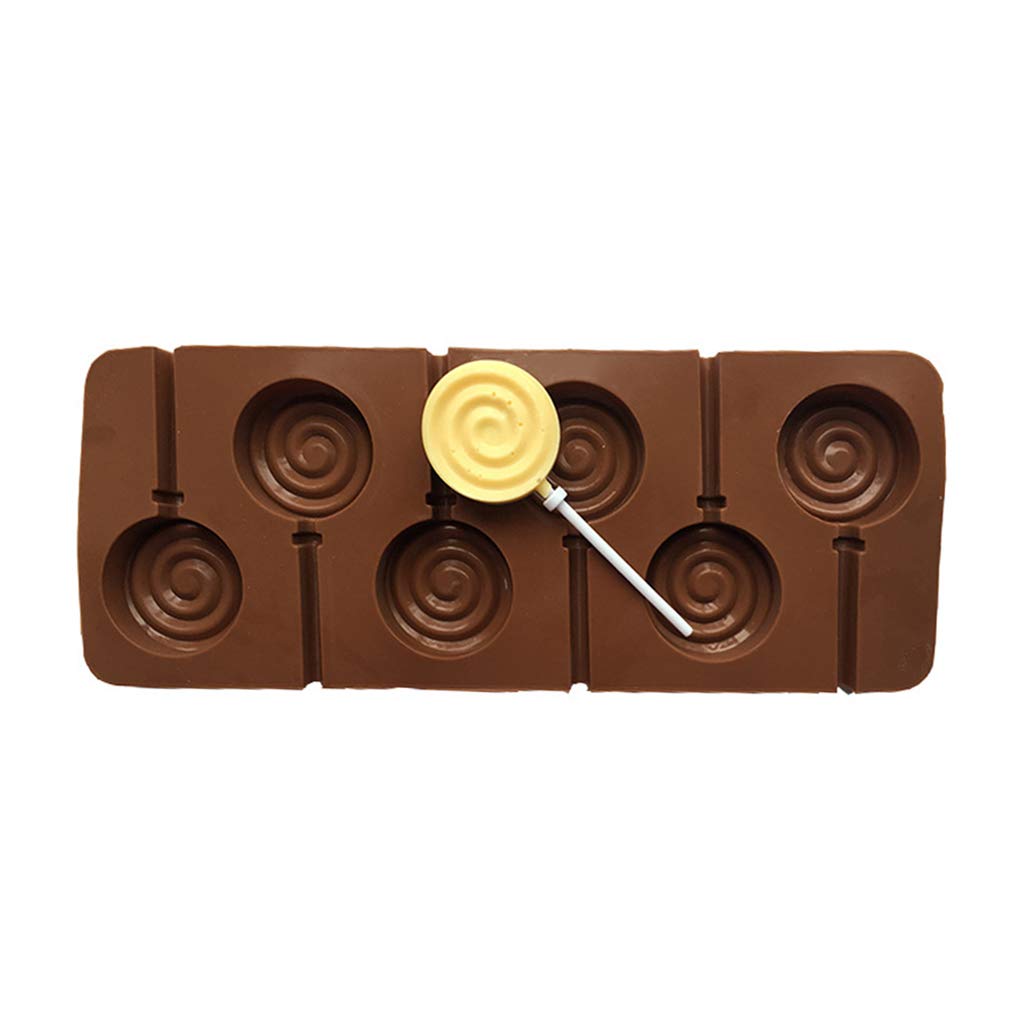 Lollipop Mold DIY Round Spiral Swirl Shape 3D Silicone Candy Chocolate
