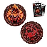 moneta rara da 2 centesimi Licenza ufficiale Magic: The Gathering Collectible - Con planeswalker Chandra Nalaar, la torcia della sfida