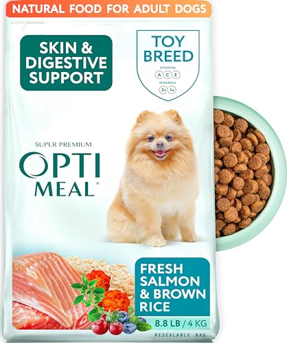 Optimeal Toy Breed Dry Dog Food &ndash; Small Kibble for Small Dogs, High Protein, Natural Ingredients...