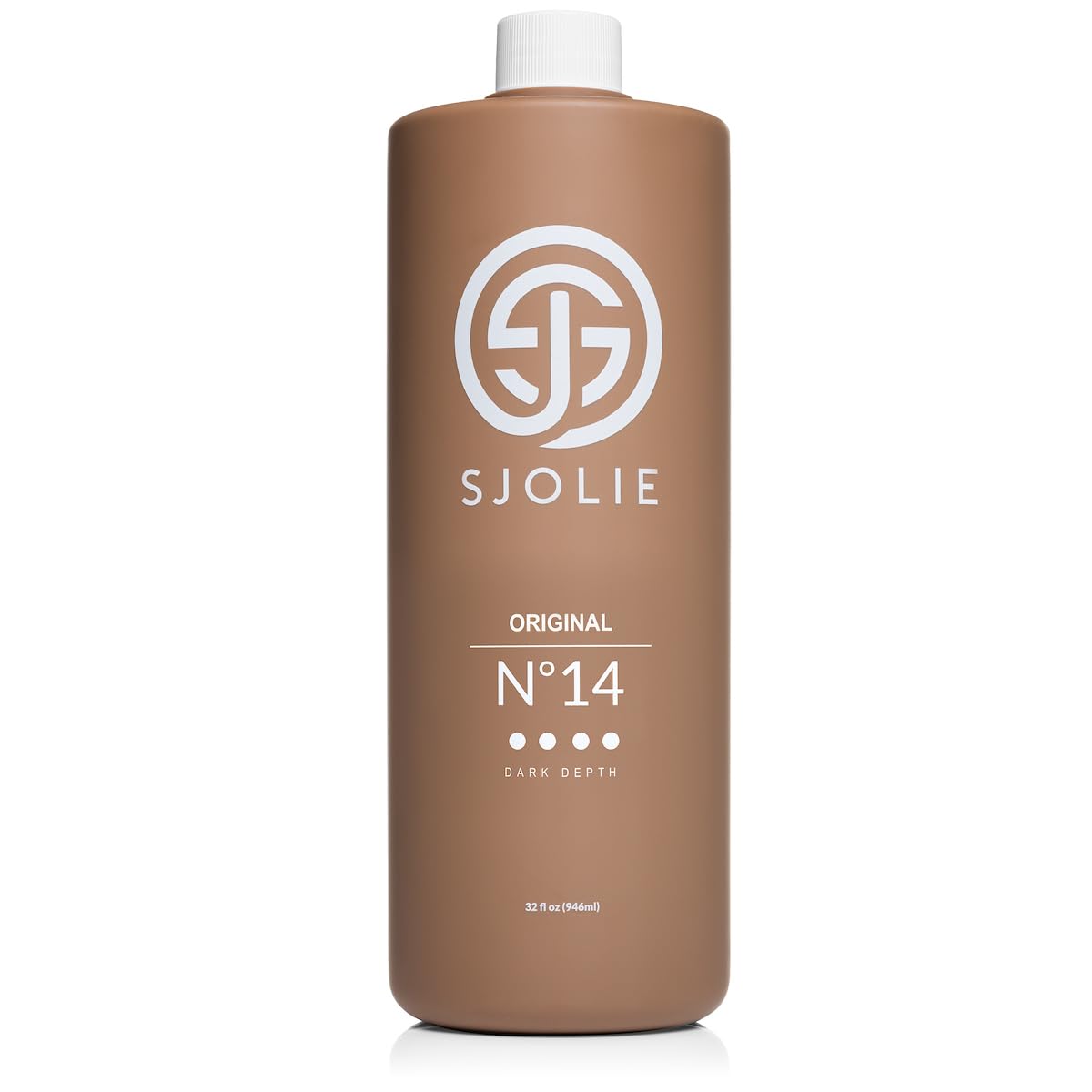 SJOLIE Spray Tan Solution - No. 14 - Dark Depth Tanning Spray | Hydrating Sunless Tanner for Long Lasting, Dark Bronze Finish (32oz)