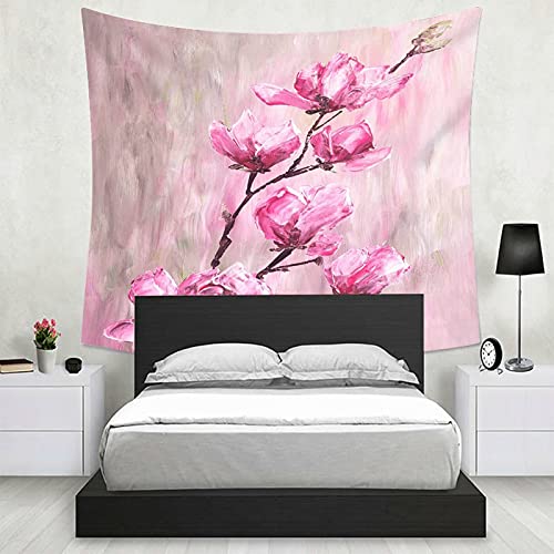 Tapiz de pared para transformar habitaciones aburridas con diseño floral rosa 150x130 6