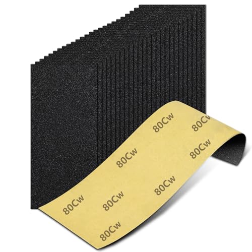 BODHTAT 耐水ペーパー #80番 30枚入 紙やすり セット 粗目 サンドペーパー 230×93mm 紙ヤスリ 耐水ヤスリ,車 金属磨き 木工DIY作業に キッチンの掃に最適です