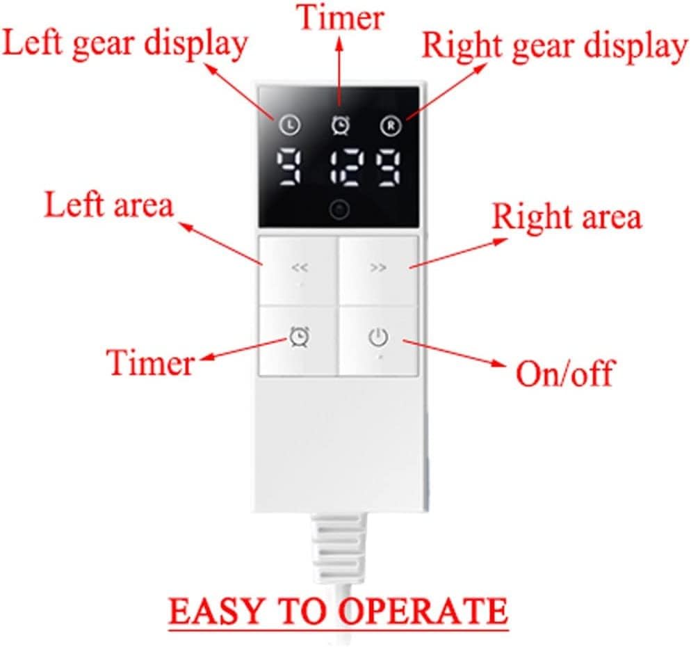 Review DAPERCI Heated Blanket Queen Size Electric Blanket Single/Dual Control Electric Throw 9