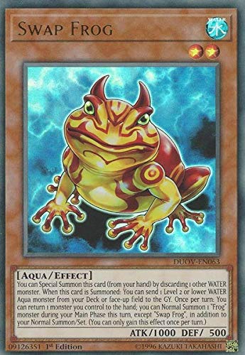 Swap Frog DUOV-EN063 carte Yu-Gi-Oh YuGiOh Ultra Rare 1ère Édition