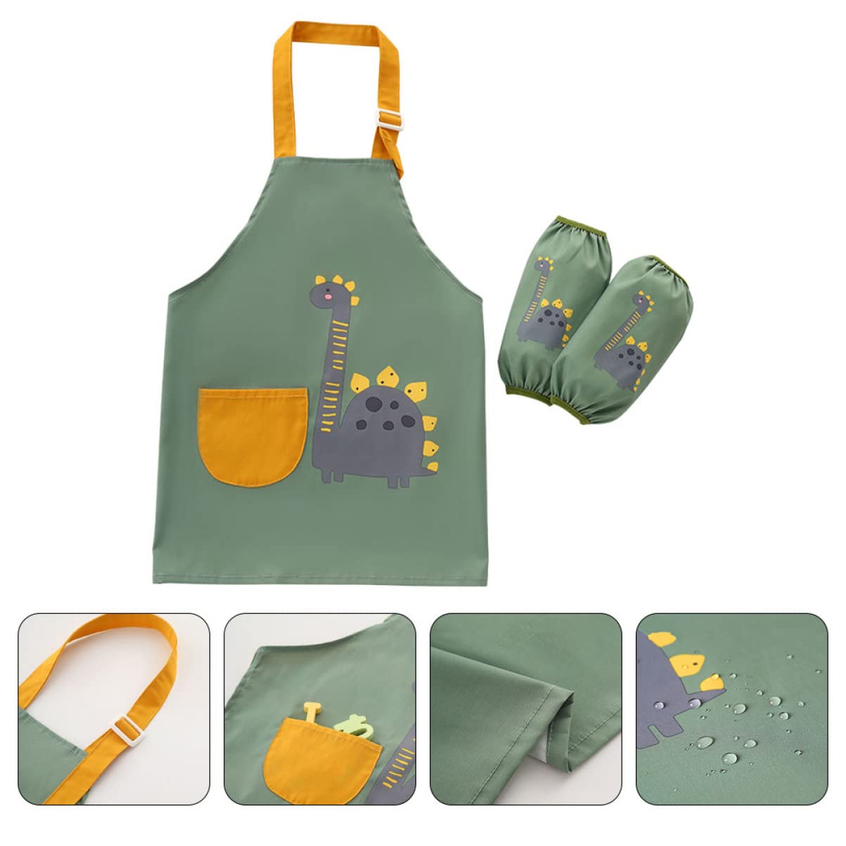 TOYANDONA 3sets Grembiule Per Ragazzo Ragazza Con Design Cartoon Con Tasca Per Pittura e Attività Creative Anni