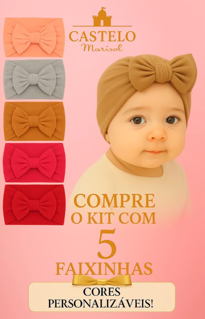 Kit 5 Laços Cabelo Bebê Infantil Menina Turbante Cores personalizáveis em promoção! Veja a oferta e mais achadinhos de Laços & Tiaras Infantis 2 Hoje é o melhor dia para comprar Kit 5 Laços Cabelo Bebê Infantil Menina Turbante Cores personalizáveis com aquele preço maroto! Promoção! Aproveite a oferta! 2