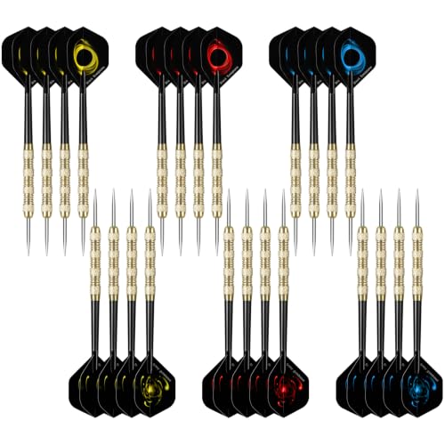 Image of Accmor Metal Tip Darts, Steel Tip Darts, 14 Grams Professional Metal Darts, Darts Metal Tip Set, Metal Darts for Dartboard