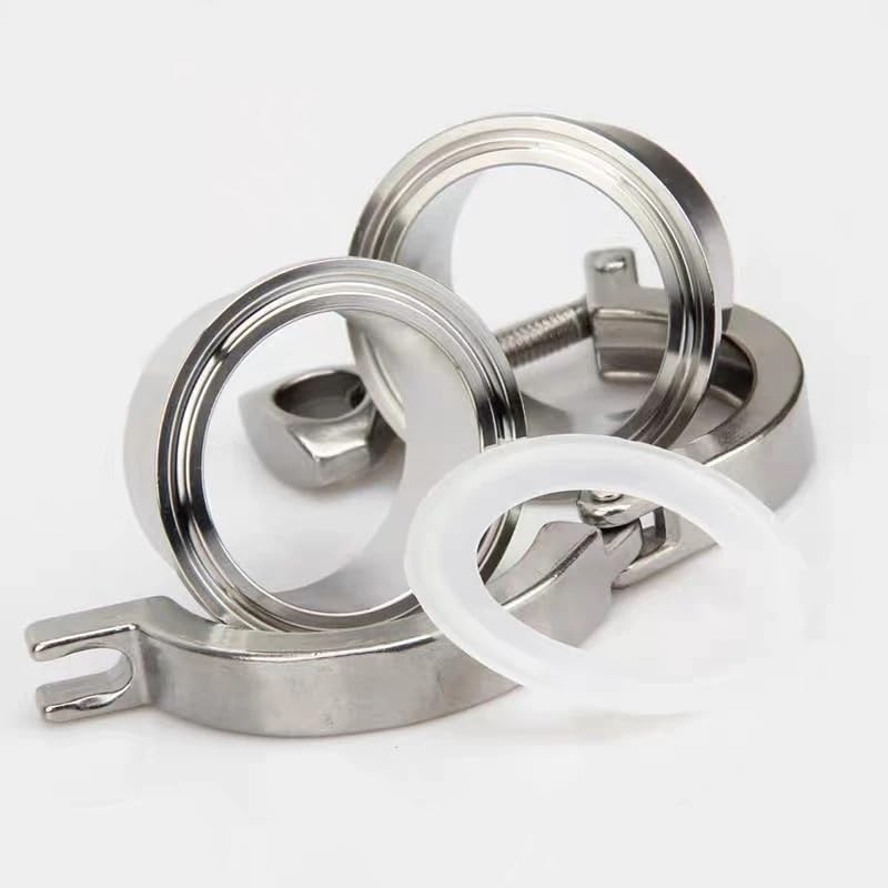 Ferrule inox 304 avec collier Tri-Clamp 64mm et joint pour tuyauterie