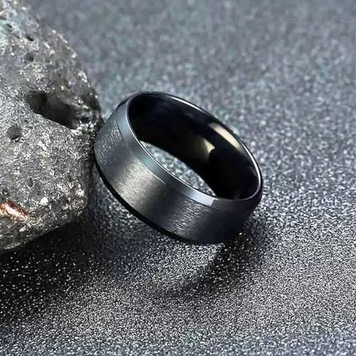 Image of Lila Stainless Steel Titanium Matte Finish Ring Wedding Band Ring for Men Women Boys Girl