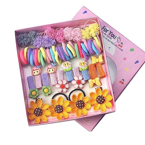 Image of Shining Diva Fashion 74-1220 Pcs Colorful Hair Bands, Hairpins, Ponytail Holders, Flower Clips, BB Clips, Bamboo Knots, Hair Extensions, Headbands for Girls Kids Baby Toddlers | A Box of Multipurpose Girls Hair Accessories Set | Birthday Gift for Girls