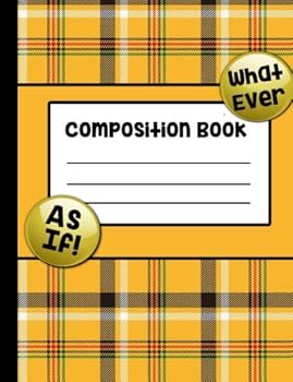 Paperback Retro 1990's Yellow Plaid College Ruled Composition Notebook Book