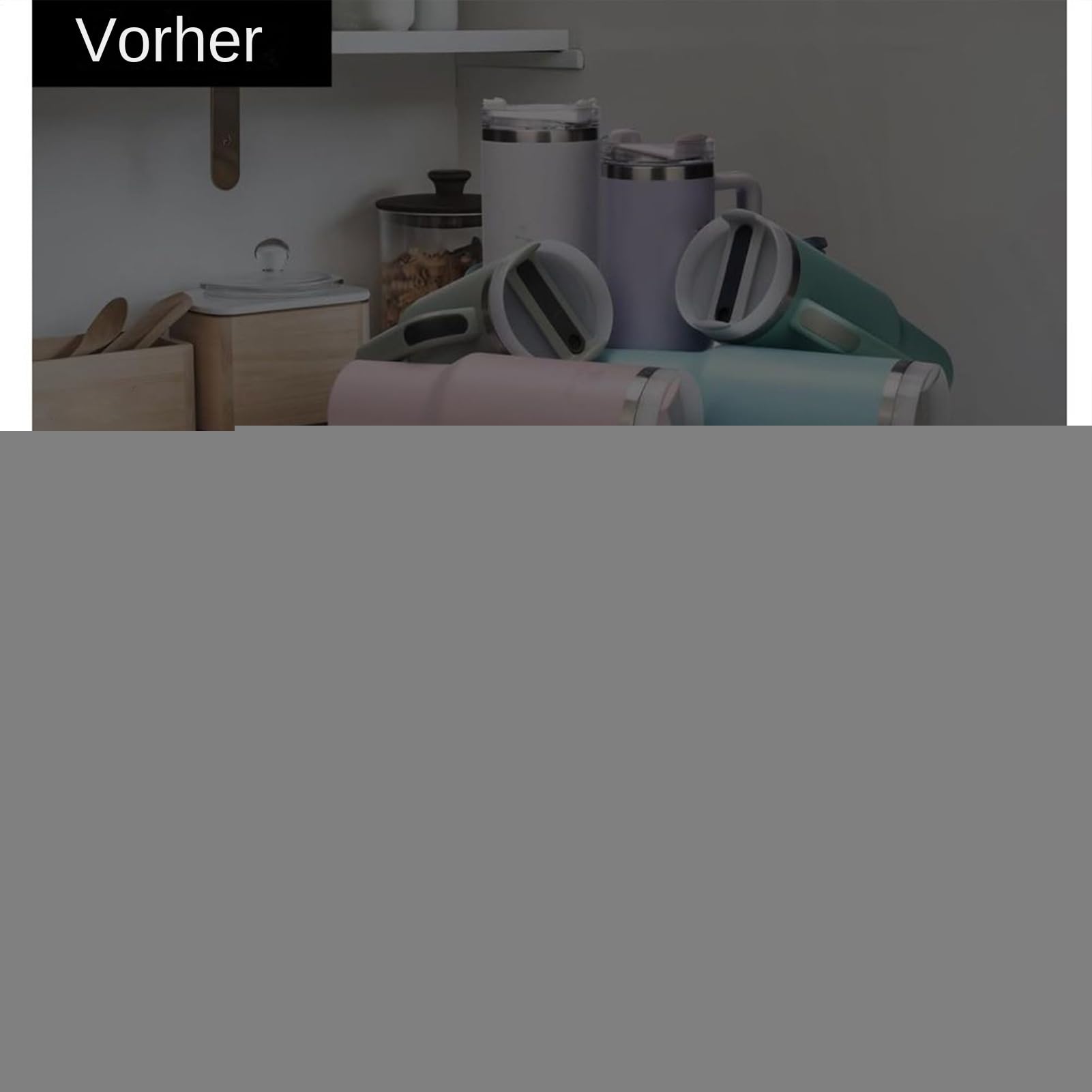 Organizer für die Aufbewahrung von Tumblern,Flaschenregal Organizer Für Vorratsschrank - 6-Fach Becherhalter Aufbewahrung Für Küchenschrank Arbeitsplatte Esstisch Wohnung Gastronomie