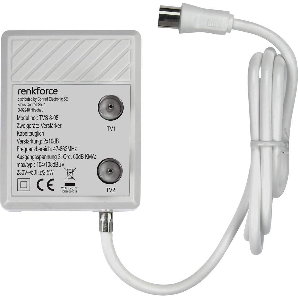 Renkforce Amplificatore TV via cavo 10 dB