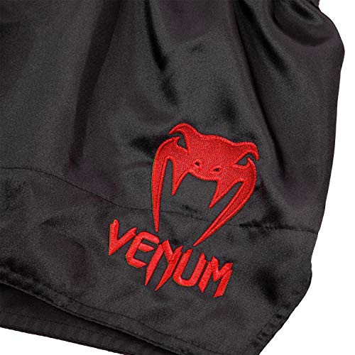 Foto von Venum Herren Classic Muay Thaibox Shorts, Schwarz/Rot, XL EU
