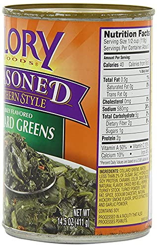 Glory Foods, Seasoned, Collard Greens in Turkey Broth, 14.5 ounces (Pack of 4) - Image 3