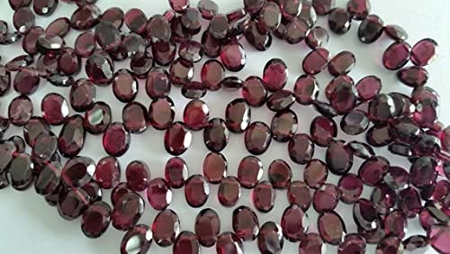 Garnet Faceted Oval perles de grenat 5x8mm fil 14 pouces