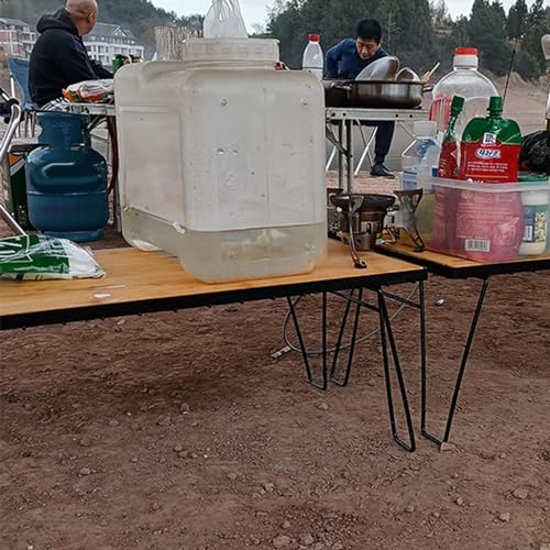 Table de camping pliante en fer et maille résistante pour extérieur - 5