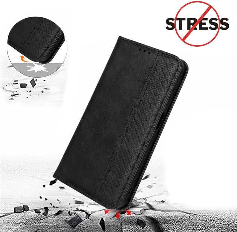 Miniatura 3 de Funda tipo cartera para Zte Blade A53+Zte Blade A53 Plus (6.52 pulgadas), funda de cuero tipo cartera para teléfono con cierre magnético, ranuras