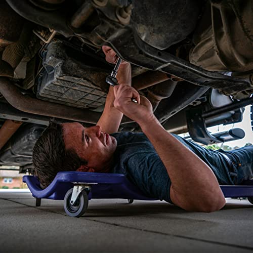 Workpro Mechanic Plastic Creeper, 40-Inch Automotive Creeper With Padded Headrest, 330 Lbs Capacity Rolling Garage Shop Creeper With 6 Caster Wheels, Blue #TOP6