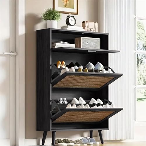 Image of The Artment your artistic apartment 3 Drawer Harbor Shoe Organizer Cabinet, Footwear Stand for Entryway, Hall | Space Saving Design | Home Furniture for Home | 16-Pairs (Size - 80x24x121 CM)